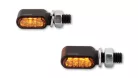 Semnalizator Highsider Stealth-XS Bronx LED, negru mat, dispersor fumuriu (pereche)