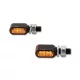 Semnalizator Highsider Stealth-XS Bronx LED, negru mat, dispersor fumuriu (pereche)