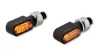Semnalizator Highsider Stealth-XS Bronx LED, negru mat, dispersor fumuriu (pereche)