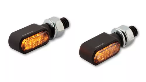 Semnalizator Highsider Stealth-XS Bronx LED, negru mat, dispersor fumuriu (pereche)