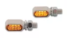 Semnalizator Highsider Stealth-XS Bronx LED, argintiu, dispersor fumuriu (pereche)