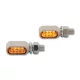 Semnalizator Highsider Stealth-XS Bronx LED, argintiu, dispersor fumuriu (pereche)