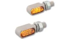 Semnalizator Highsider Stealth-XS Bronx LED, argintiu, dispersor fumuriu (pereche)