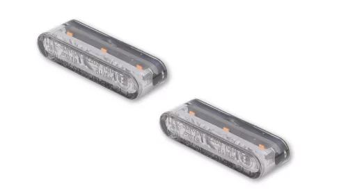 Semnalizator Highsider Star-MX1 Pro LED, corp negru, dispersor fumuriu, față și spate (pereche)