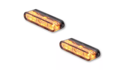 Semnalizator Highsider Star-MX1 Pro LED, corp negru, dispersor fumuriu, față și spate (pereche)