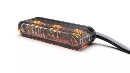 Semnalizator Highsider Star-MX1 Pro modul LED cu lumină de poziție 2 în 1, negru/fumuriu, omologat E (pereche)