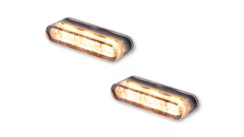 Semnalizator Highsider Star-MX1 Pro modul LED cu lumină de poziție 2 în 1, negru/fumuriu, omologat E (pereche)