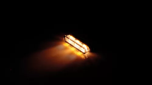 Semnalizator Highsider Star-MX1 Pro modul LED cu lumină de poziție 2 în 1, negru/fumuriu, omologat E (pereche)