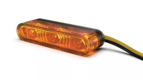 Semnalizator Highsider Star-MX1 Pro LED, corp negru, dispersor portocaliu, față și spate (pereche)