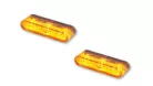 Semnalizator Highsider Star-MX1 Pro LED, corp negru, dispersor portocaliu, față și spate (pereche)