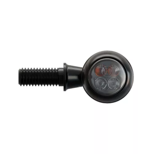 Semnalizator Highsider Circula-S LED, negru mat, dispersor fumuriu (pereche)