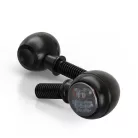 Semnalizator Highsider Circula-S LED cu lumină de poziție 2 în 1, negru mat, dispersor fumuriu (pereche)