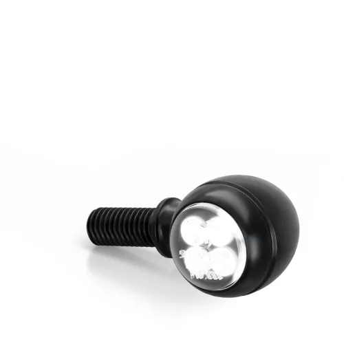 Semnalizator Highsider Circula-S LED cu lumină de poziție 2 în 1, negru mat, dispersor fumuriu (pereche)