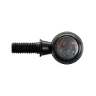 Semnalizator Highsider Circula-S LED cu lumină de poziție 2 în 1, negru mat, dispersor fumuriu (pereche)