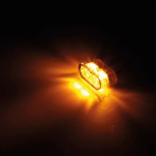 Semnalizator Highsider Little Star-MX Pro modul LED, corp negru, dispersor fumuriu, față și spate (pereche)