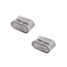 Semnalizator Highsider Little Star-MX Pro LED cu lumină de poziție 2 în 1, negru/fumuriu, față (pereche)