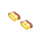 Semnalizator Highsider Little Star-MX Pro LED cu lumină de poziție 2 în 1, negru/fumuriu, față (pereche)