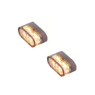 Semnalizator Highsider Little Star-MX Pro LED cu lumină de poziție 2 în 1, negru/fumuriu, față (pereche)