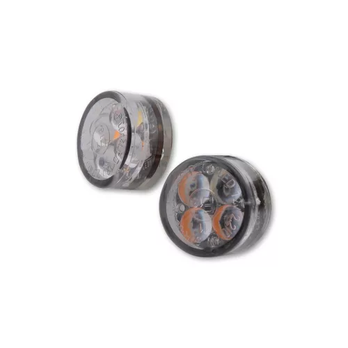 Semnalizator Highsider Module Sixteen LED cu lumină de poziție 2 în 1, dispersor fumuriu, omologat E (pereche)