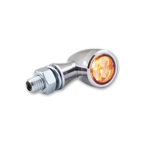 Semnalizator Highsider Sixteen-Bullet LED, corp crom, dispersor fumuriu, față și spate (pereche)