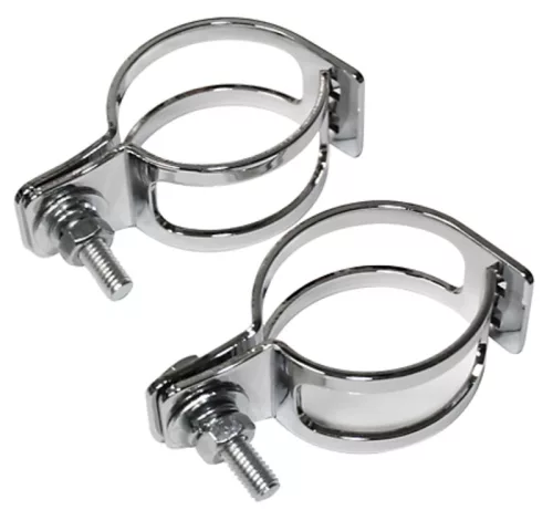 Colier semnalizator Highsider din două bucăți, pentru țeavă 39-42 mm, crom (pereche)