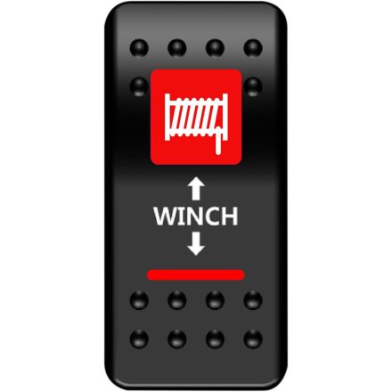 SWITCH ROCKER WINCH-RED