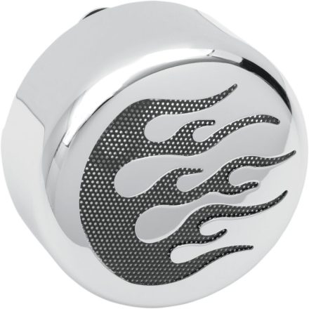 COVER HORN CHR/BLK FLAME