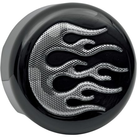 COVER HORN BLK/CHR FLAME