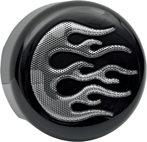 Cover Horn Blk/Chr Flame