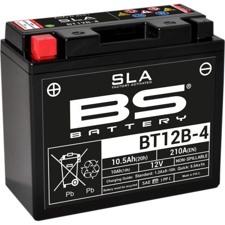 Baterie Acumulator Bs-Battery Bt12B-4 (Yt12B-BS) Sla 12V 10Ah Cca-210A