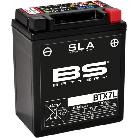Baterie Acumulator Bs-Battery Btx7L (YTX7L-BS) Sla 12V 6Ah 100A
