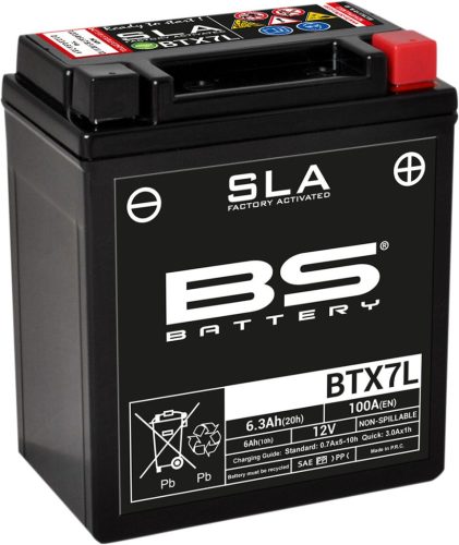 Baterie Acumulator Bs-Battery Btx7L (YTX7L-BS) Sla 12V 6Ah 100A