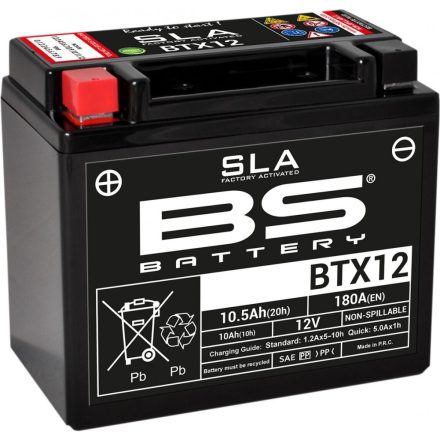 Baterie Acumulator Bs-Battery Btx12 (Ytx12-BS) Sla 12V 10Ah Cca-180A