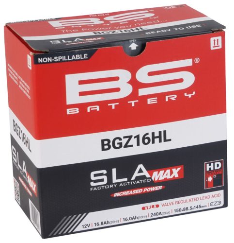 Baterie moto BS Battery BGZ16HL SLA (fără întreținere) 300932