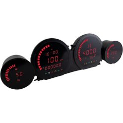 Koso North America Gauge Set Hd-03L Red Ba064920