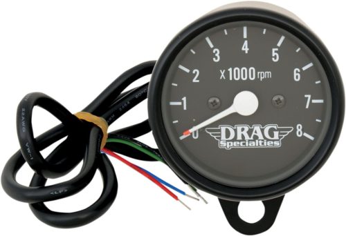 Tach Blk 2.4" Blk W/Bulb