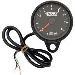 Tach Blk 2.4" Blk W/Led