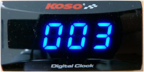 Koso North America Clock Blue Super Slim Ba024B20