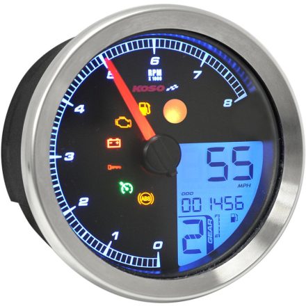 Koso North America Tach Multi Metr Hd-04 Sil Ba051200