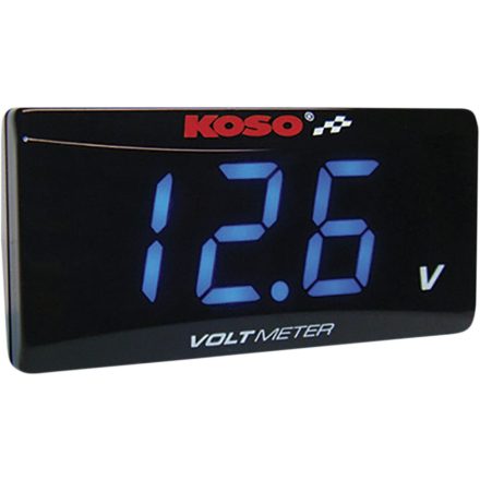 Koso North America Volt Meter Blue Super Thin Ba024B00