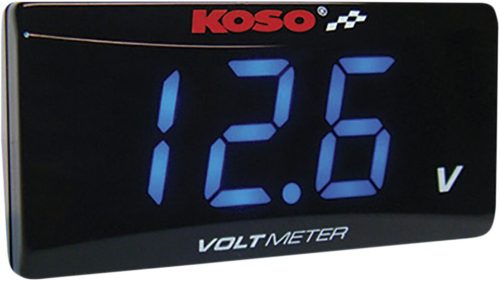 Koso North America Volt Meter Blue Super Thin Ba024B00