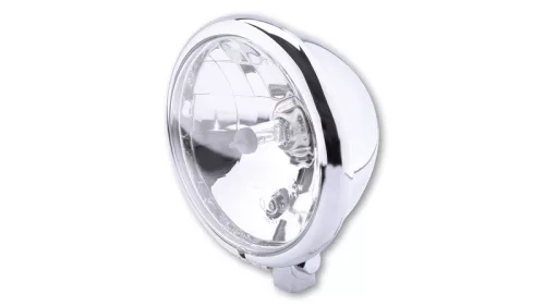 Far Highsider stil Bates H4 5 3/4 inch, sticlă transparentă, crom, omologat E (bucată)