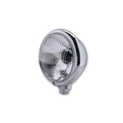   Far Highsider stil Bates H4 5 3/4 inch, sticlă striată, martor fază lungă, crom, omologat E (bucată)