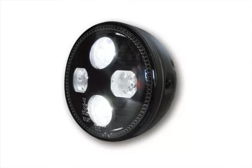 Far Highsider Atlanta LED 5 3/4 inch cu prindere laterală, negru, omologat E (bucată)