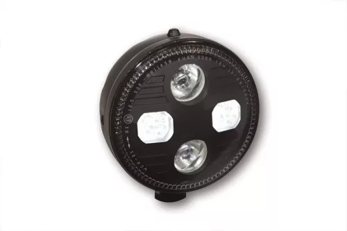 Far Highsider Atlanta LED 5 3/4 inch cu prindere jos, negru, omologat E (bucată)
