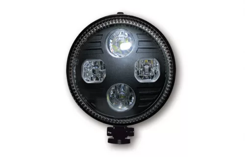 Far Highsider Atlanta LED 5 3/4 inch cu prindere jos, negru, omologat E (bucată)