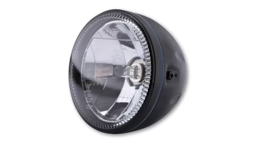 Far Highsider Skyline LED H4 5 3/4 inch cu inel lumină de poziție, negru, omologat E (bucată)
