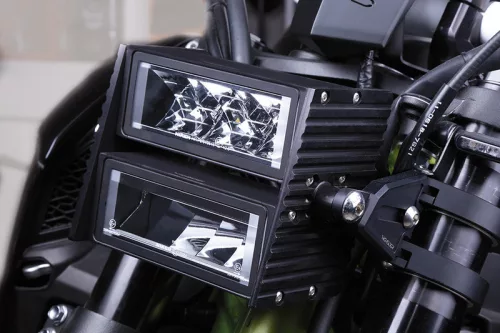 Far Highsider Ultimate LED cu suport Wave, negru, omologat E (bucată)