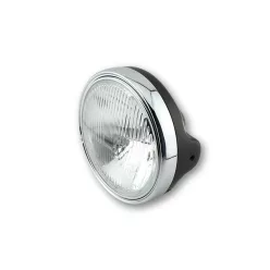   Far Highsider LTD H4 7 inch, sticlă striată, negru, omologat E (bucată)