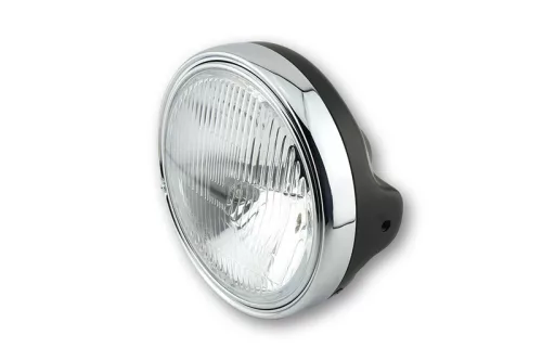 Far Highsider LTD H4 7 inch, sticlă striată, negru, omologat E (bucată)